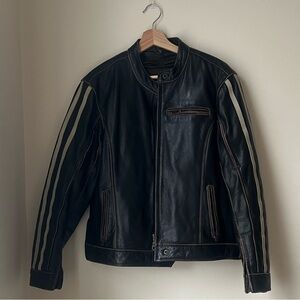 Women’s Dame Drifter River Road Leather motorcycle Jacket XL Free People Vintage